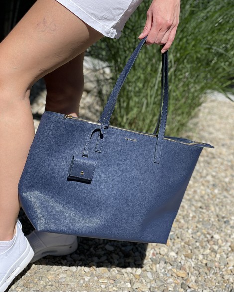 Kabelka dámská Massimo Dutti PLAIN ELEGANT navy
